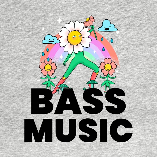 BASS MUSIC  - Flower (black) by DISCOTHREADZ 